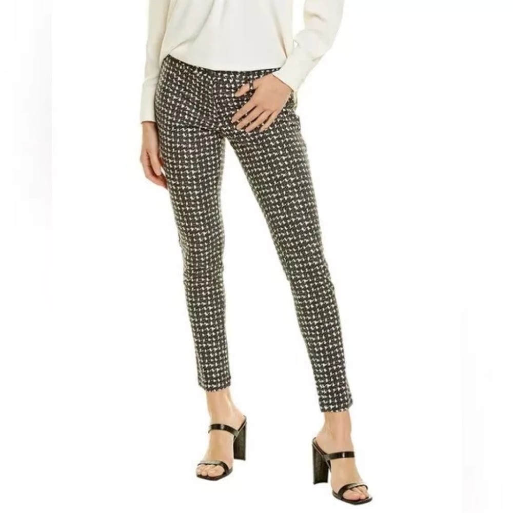 J. McLaughlin Herringbone Black/Ivory Becca Leggings Skinny Pant Size 4